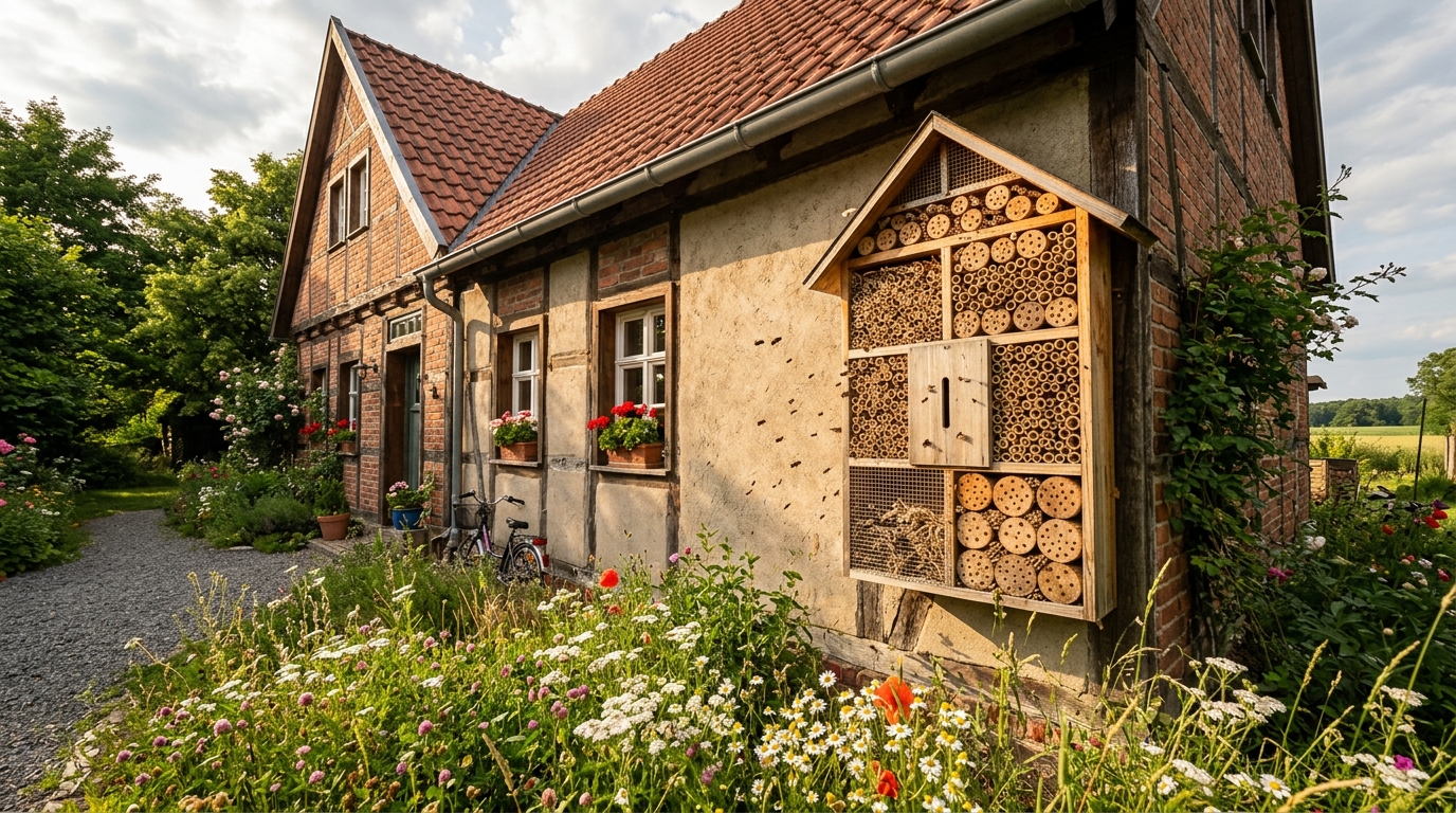 Wildbienen fördern: Nisthilfen in urbanen Projekten integrieren