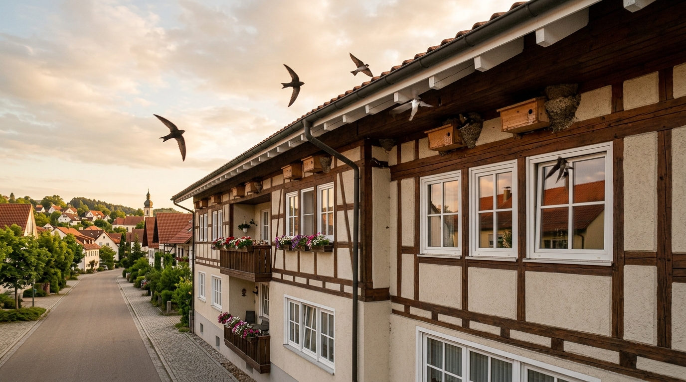 Mauersegler in der Stadt: Nistplätze erhalten und schaffen bei Bauvorhaben