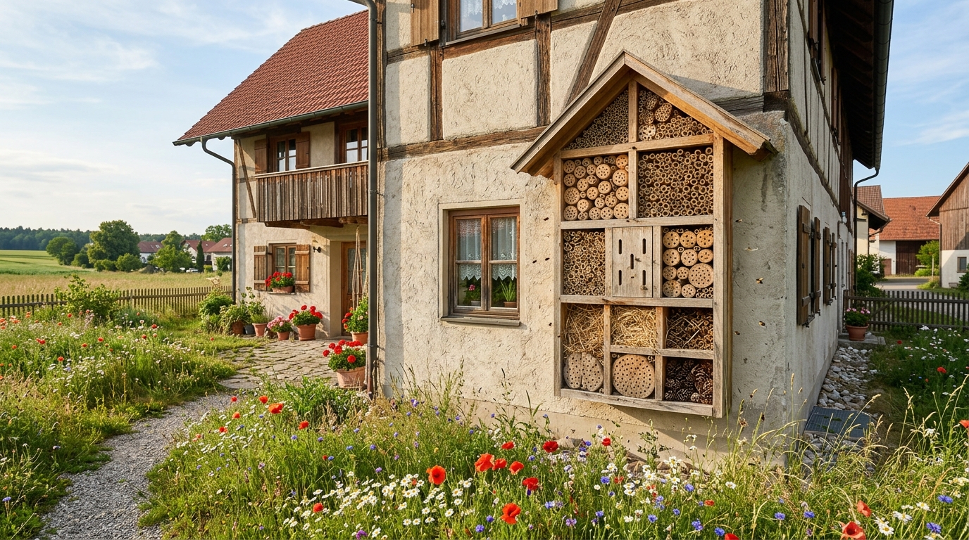 Wildbienen-Nisthilfen: Was Bauherren und Architekten wissen müssen